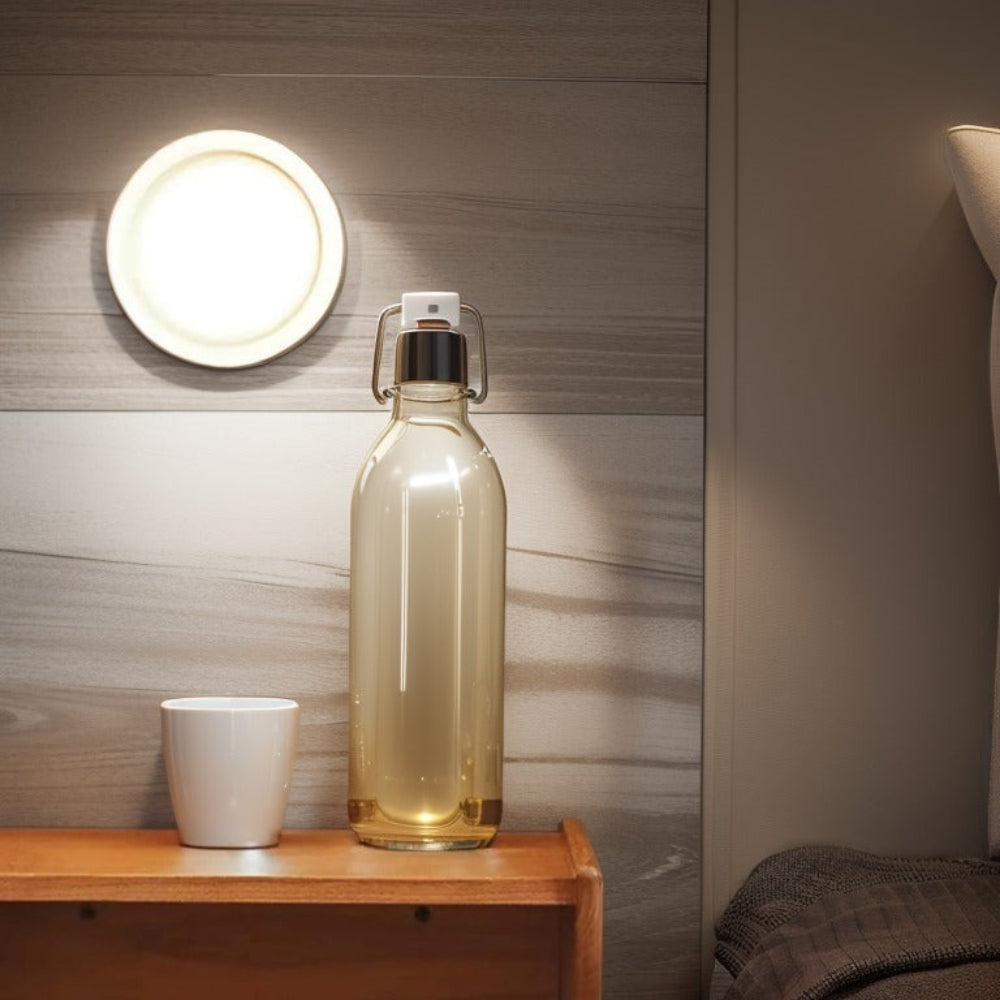 Moderne Wandlamp met Glazen Schijf