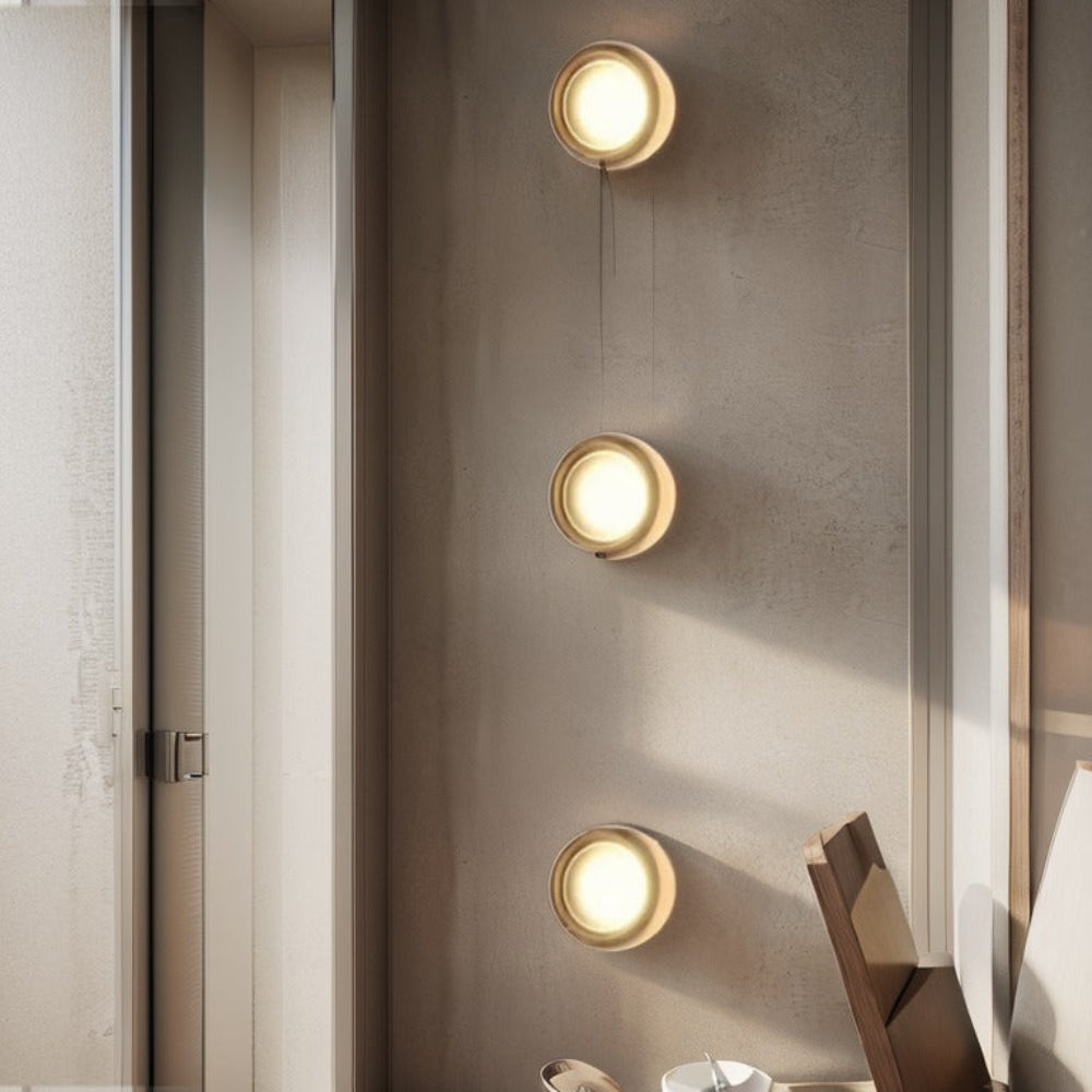 Moderne Wandlamp met Glazen Schijf