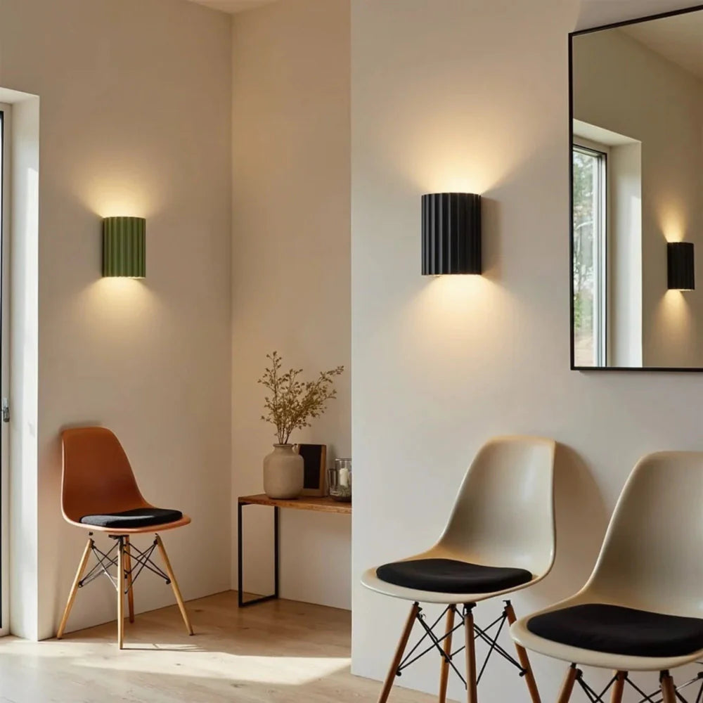 Moderne cilinderwandlamp met ribben