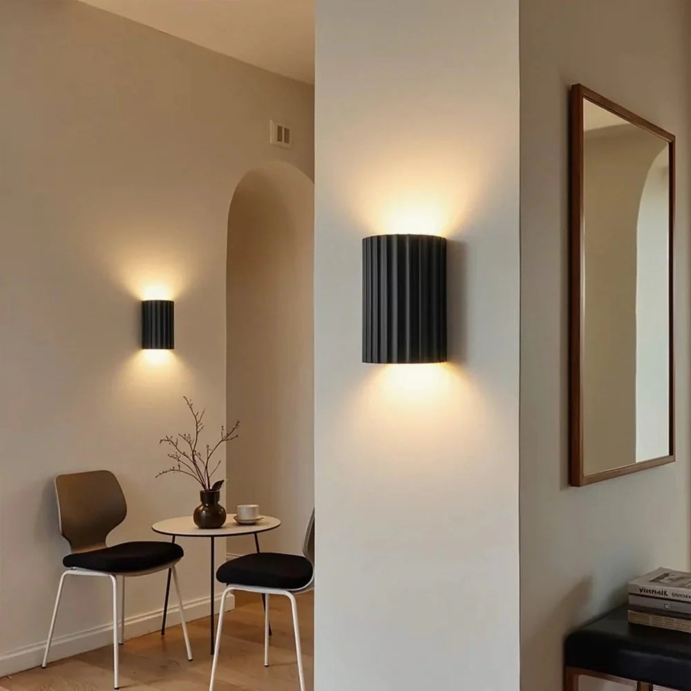 Moderne cilinderwandlamp met ribben