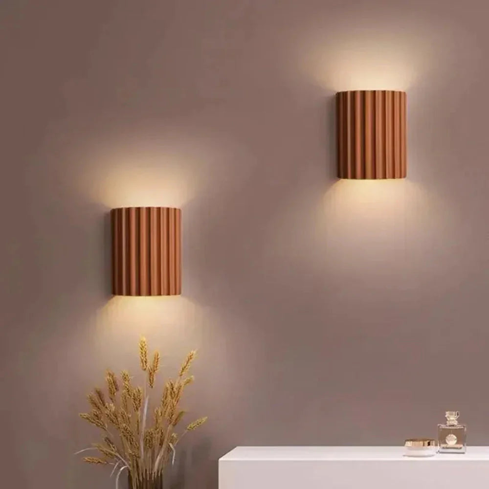 Moderne cilinderwandlamp met ribben