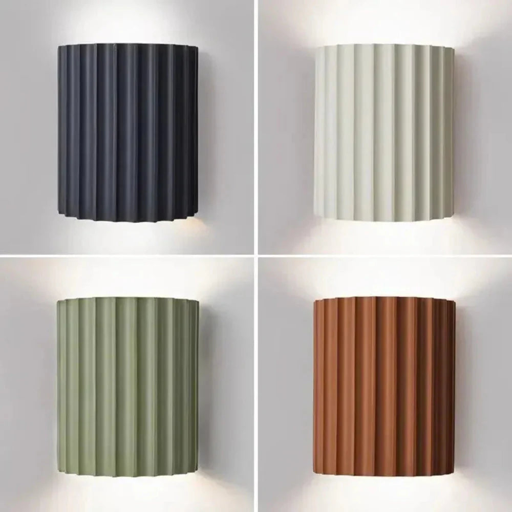 Moderne cilinderwandlamp met ribben