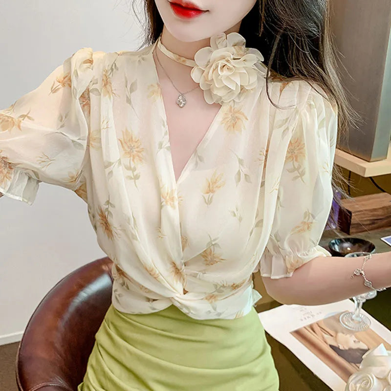 Stylish Summer Floral Blouse for Women