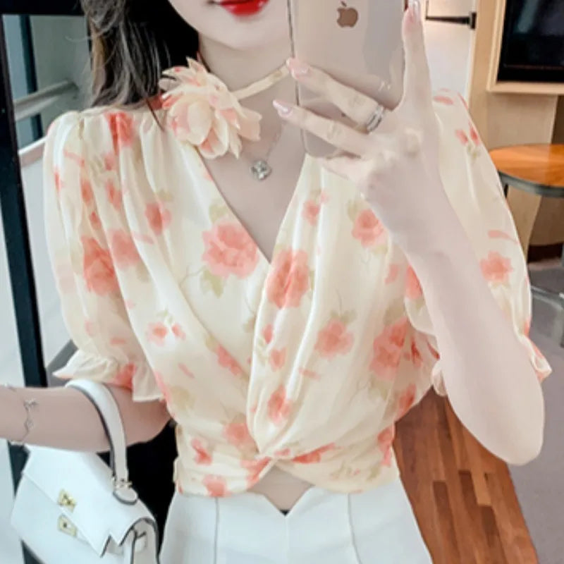 Stylish Summer Floral Blouse for Women