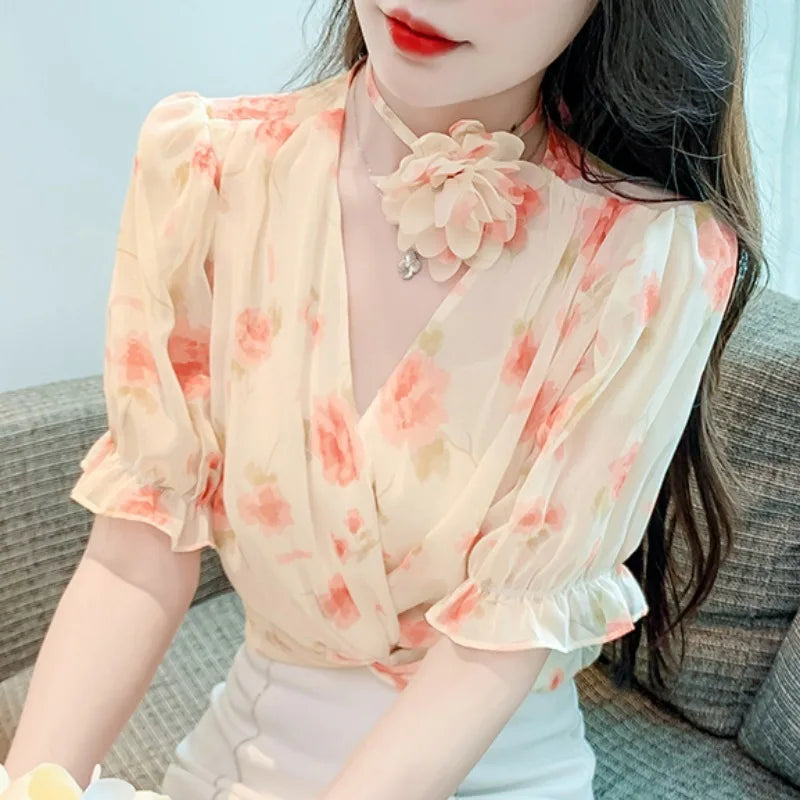 Stylish Summer Floral Blouse for Women