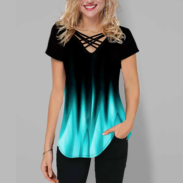 Camicia Stampata Estiva alla Moda di ModeMeester per Donne