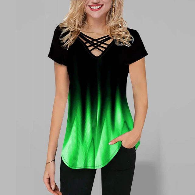 Camicia Stampata Estiva alla Moda di ModeMeester per Donne