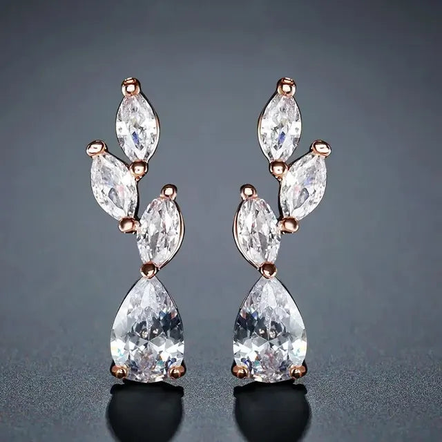 Enchanting Teardrop Zirconia Earrings