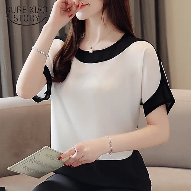 Zomer Chiffon Batwing Blouse van LuxeChic