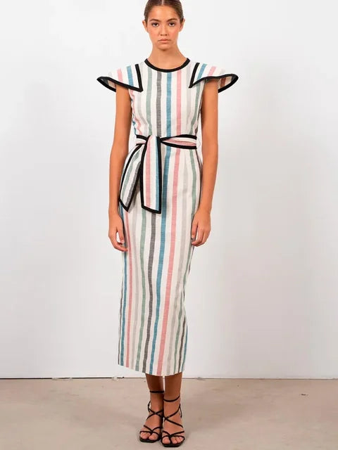 Fashionable Midi Jurk Met Multicolored van Elegant Wear