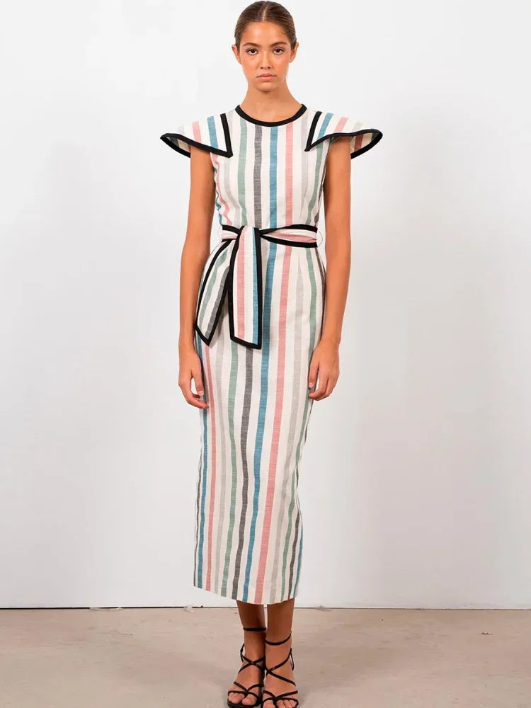 Fashionable Midi Jurk Met Multicolored van Elegant Wear