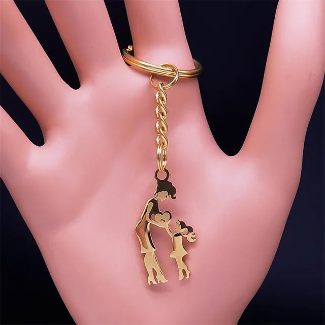 Mother-daughter family necklace