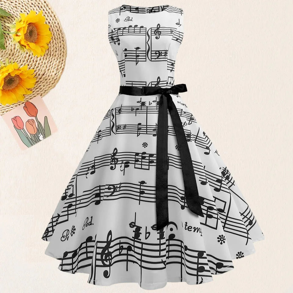 Elegante Abito Musicale Estivo