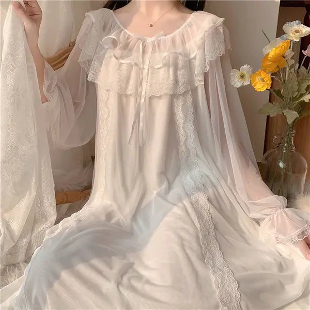 Aurora Summer Flowers Lace Nightgown