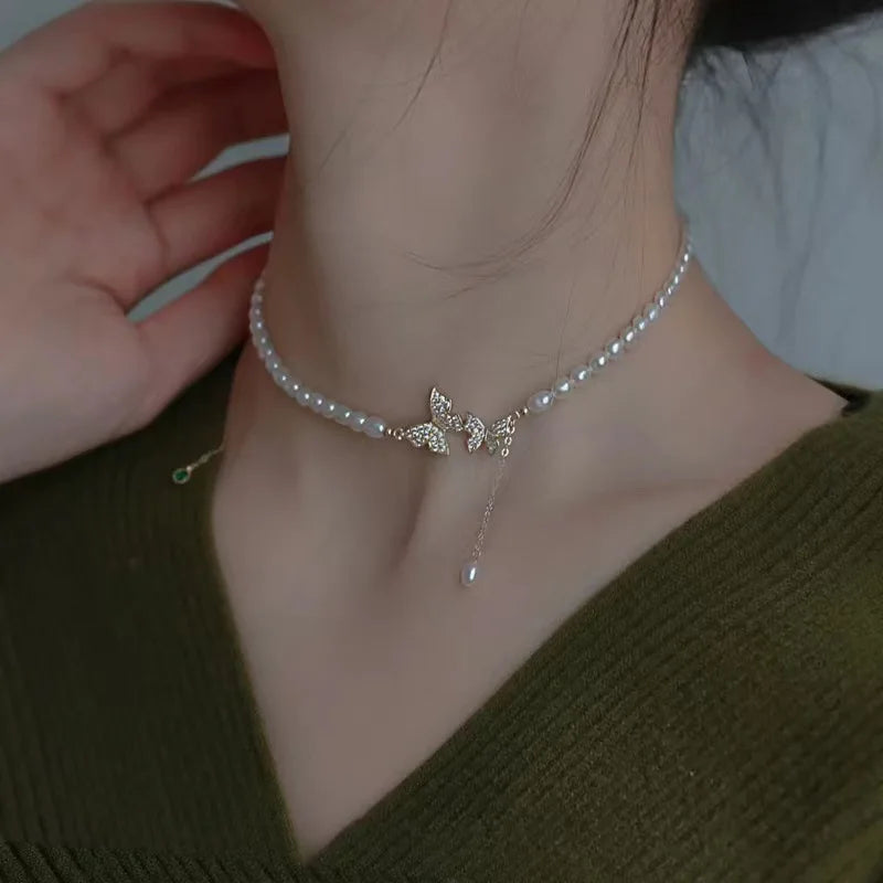 Nova Parels en Vlinders Ketting