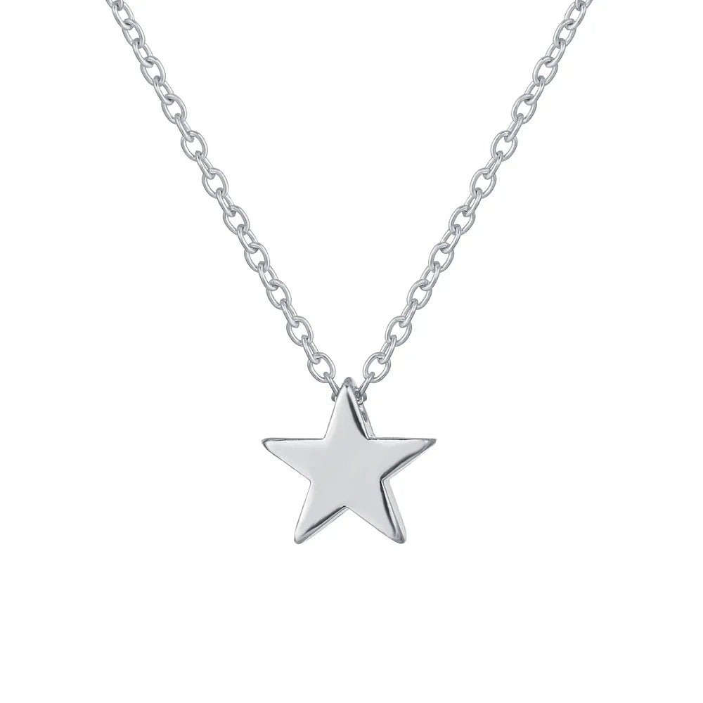 Enchanting Silver Star Pendant Necklace