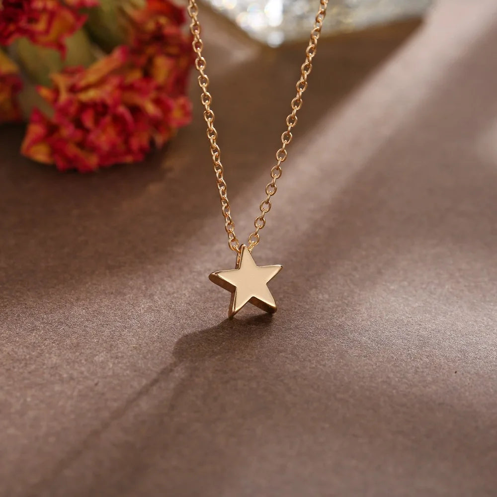 Enchanting Silver Star Pendant Necklace
