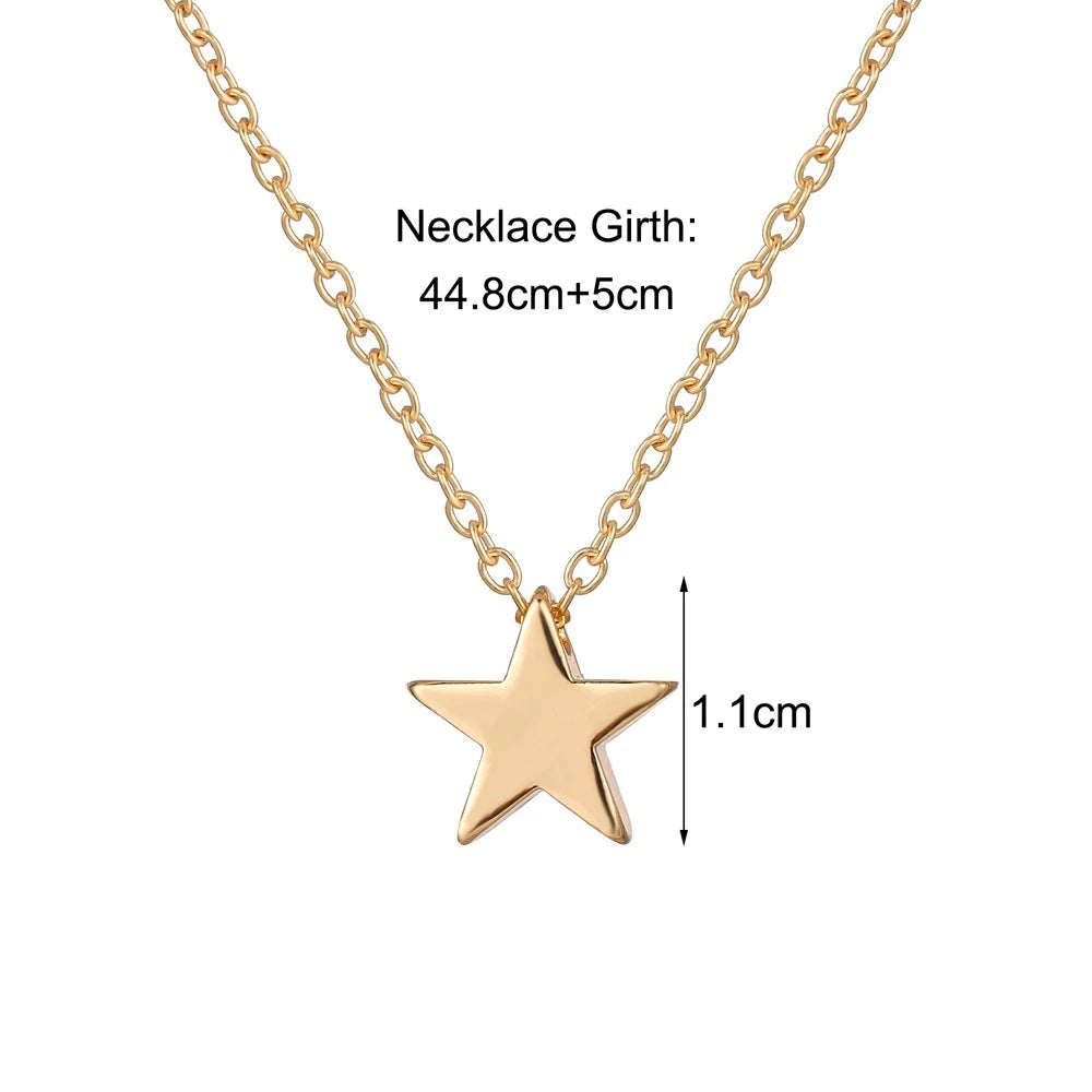Enchanting Silver Star Pendant Necklace