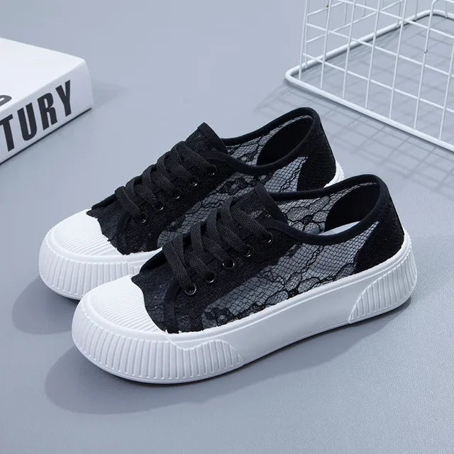Luna elegante florale Mesh-Sneaker
