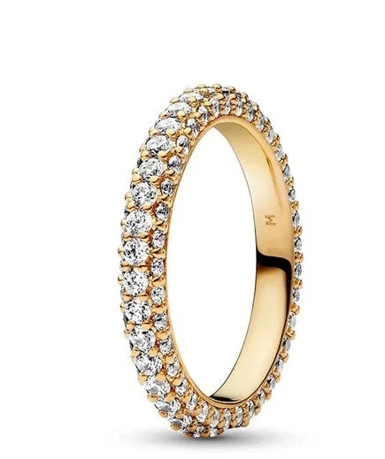 Glimmende Liebe Silberner Ring