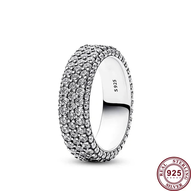 Glimmende Liebe Silberner Ring