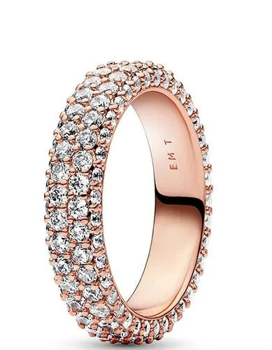 Glimmende Liebe Silberner Ring