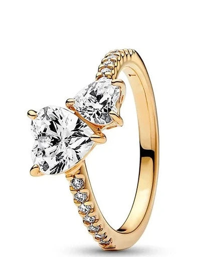 Glimmende Liebe Silberner Ring
