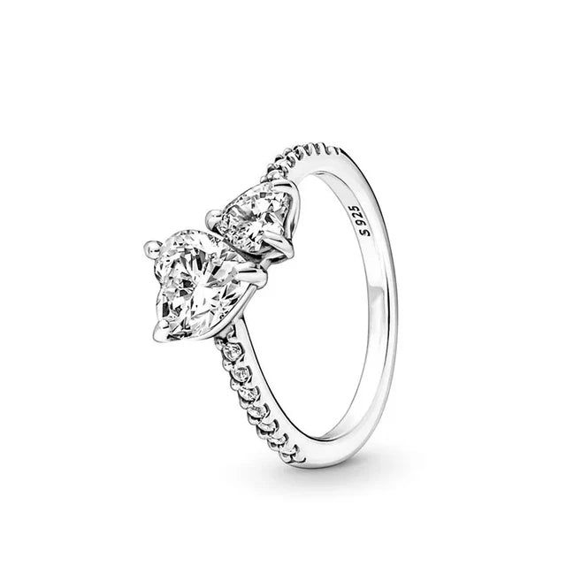 Glimmende Liebe Silberner Ring
