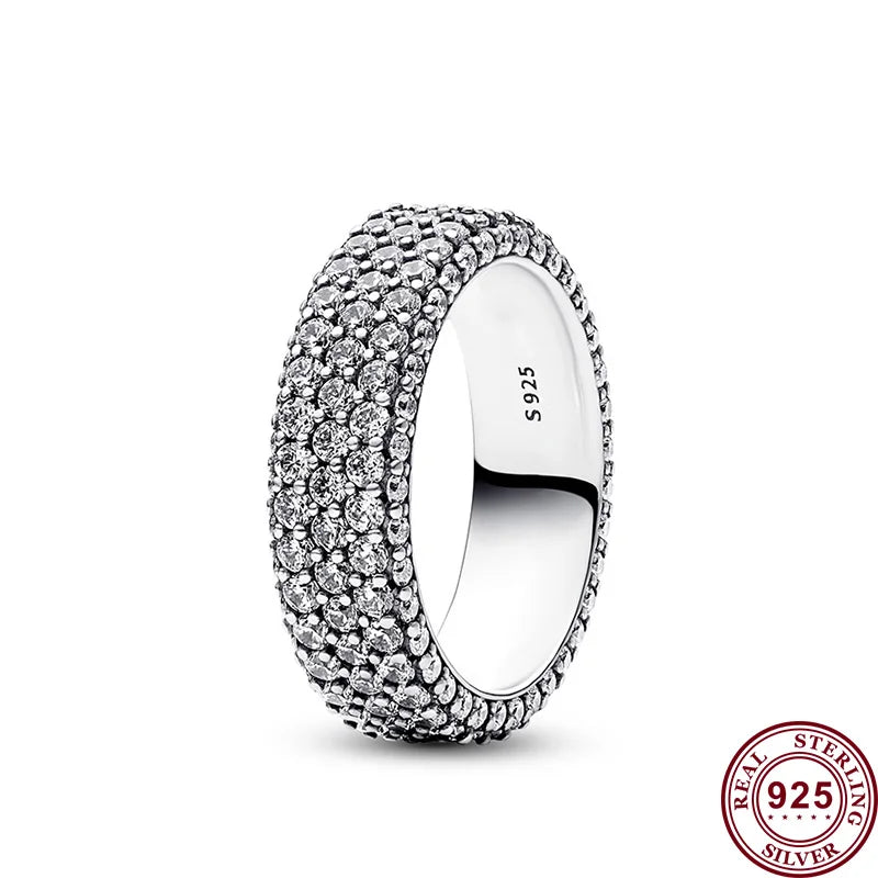 Glimmende Liebe Silberner Ring