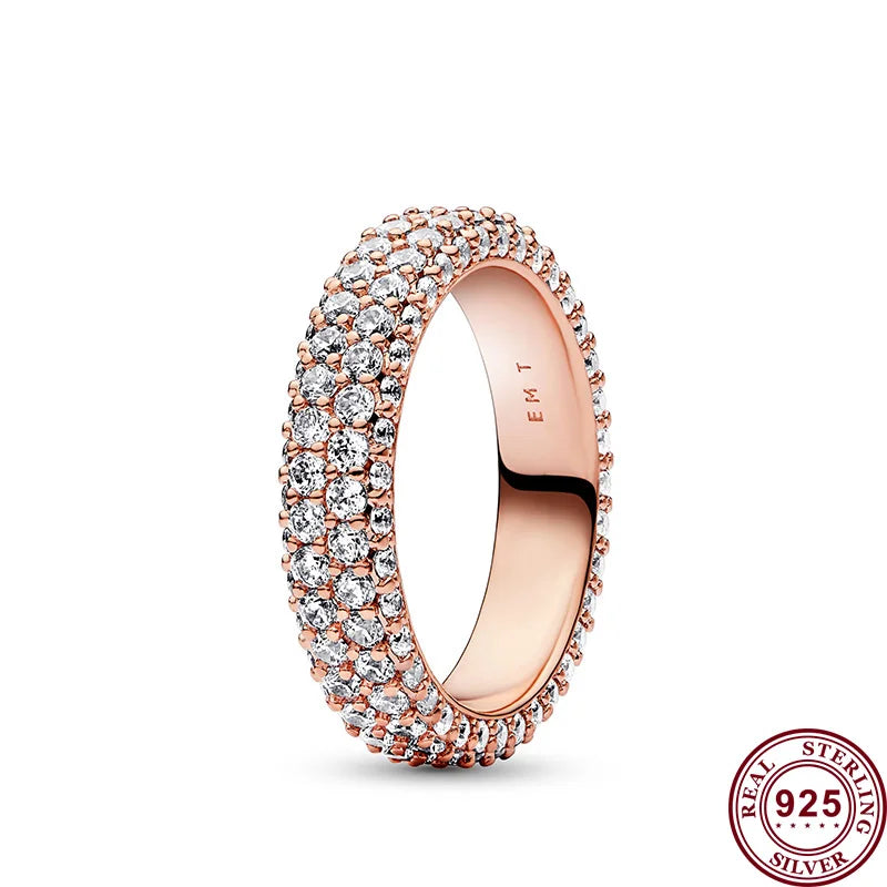 Glimmende Liebe Silberner Ring