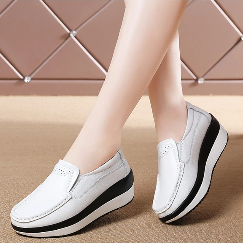 Nieuwe Platform Flats Loafers voor Dames - Stijlvolle Comfortabele Wandelsneakers