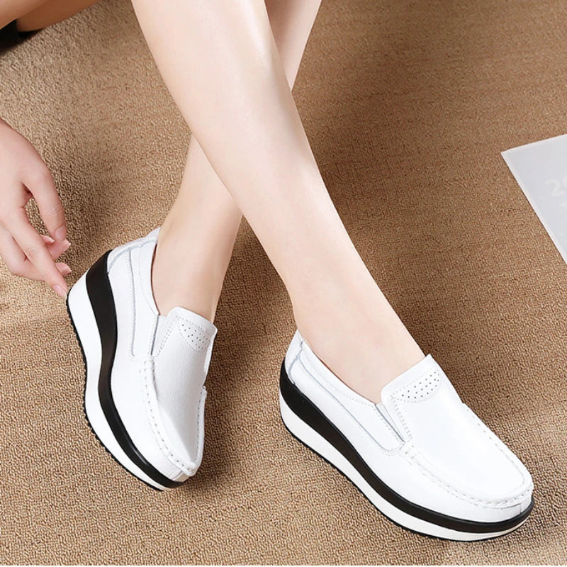 Nieuwe Platform Flats Loafers voor Dames - Stijlvolle Comfortabele Wandelsneakers