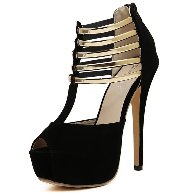 Zomer Hoge Hak Sandalen - Trendy Vismond Ontwerp