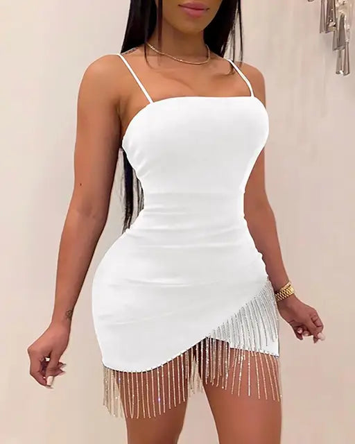 Glamour Mode Sexy Mini Abito Attillato per Feste Estive