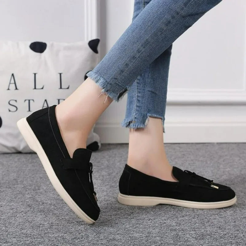 FashionWalk Leather Cashmere Loafers