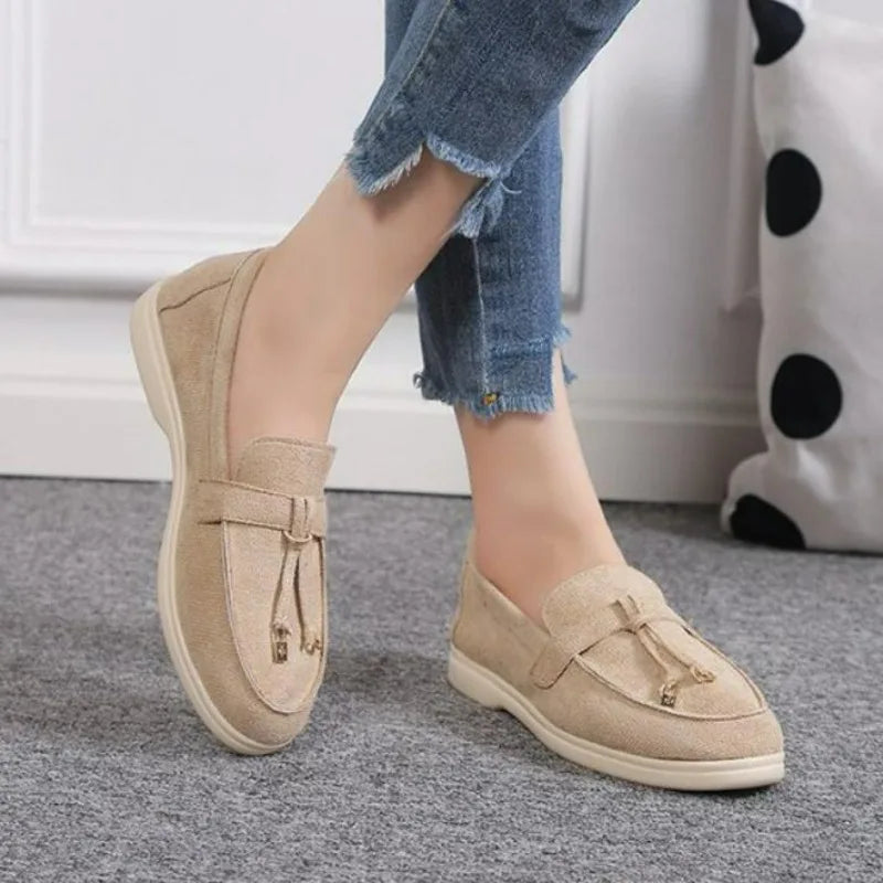 FashionWalk Leder Kaschmir Loafers