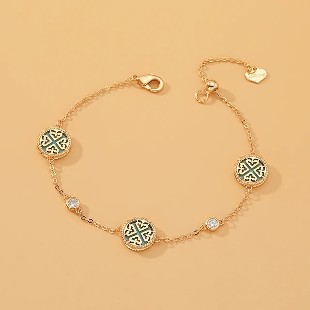 GlansGlam Incantevole Nuovo Dolce Braccialetto alla Moda con Zircone Design Rotondo
