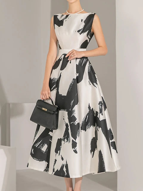 Vintage Strand Midi Jurk Bella Eleganza