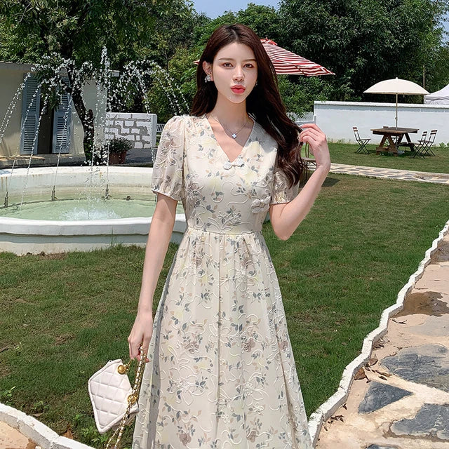 Bezauberndes Sommerliches Chiffon Fee Kleid