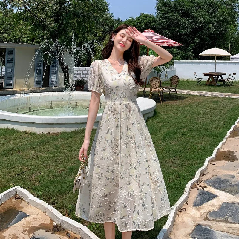 Bezauberndes Sommerliches Chiffon Fee Kleid