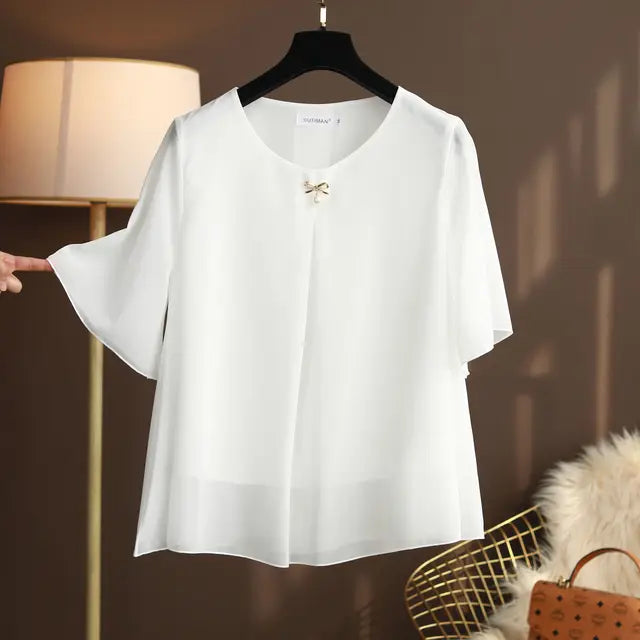 Zomerse Chiffon Blouses - De Ideale Keuze voor Vrouwen met Overgewicht!