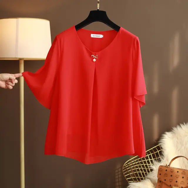 Zomerse Chiffon Blouses - De Ideale Keuze voor Vrouwen met Overgewicht!