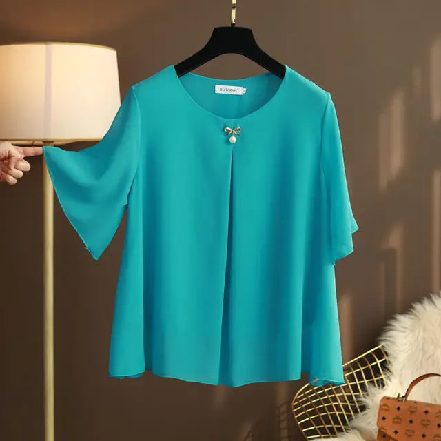 Zomerse Chiffon Blouses - De Ideale Keuze voor Vrouwen met Overgewicht!