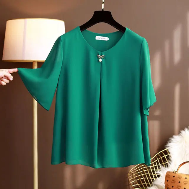 Zomerse Chiffon Blouses - De Ideale Keuze voor Vrouwen met Overgewicht!