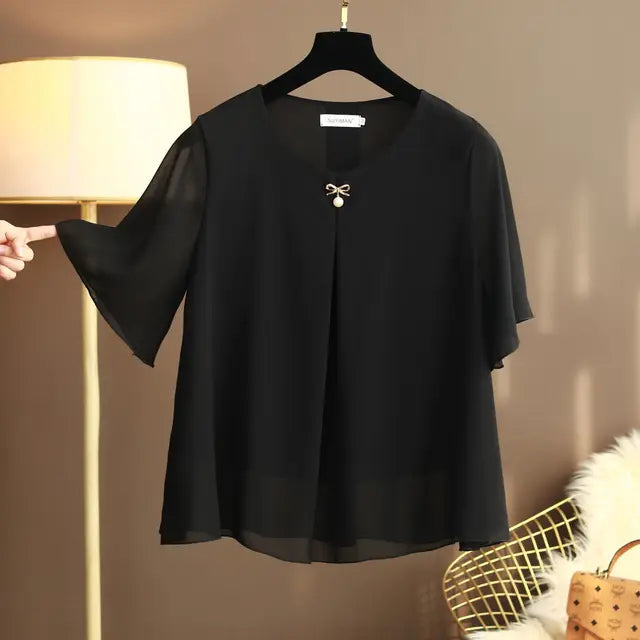 Zomerse Chiffon Blouses - De Ideale Keuze voor Vrouwen met Overgewicht!