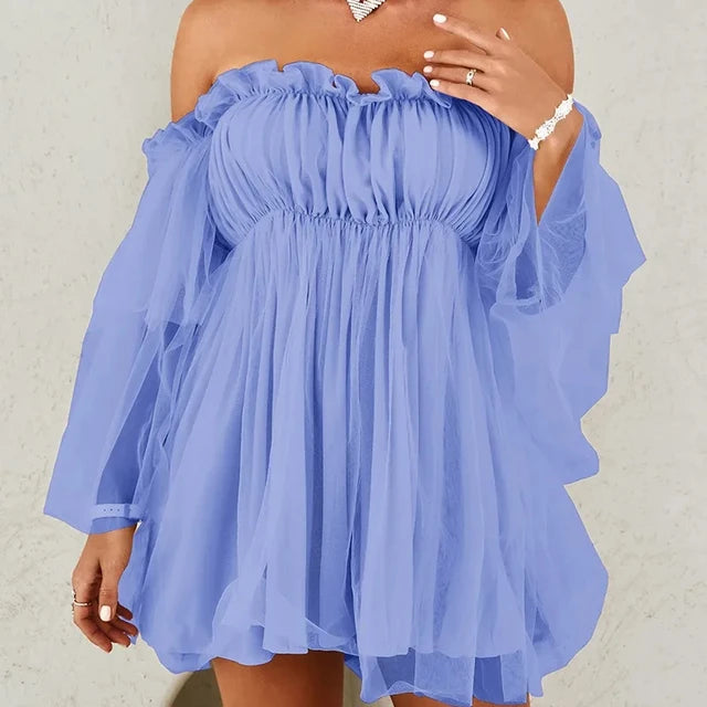 Glamourous Mesh Party Vestido voor Verleidelijke Stranddagen