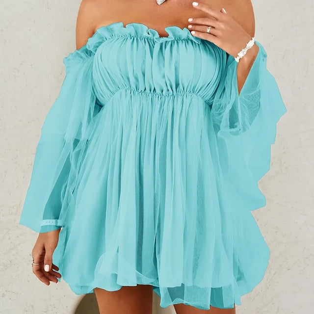 Glamourous Mesh Party Vestido voor Verleidelijke Stranddagen