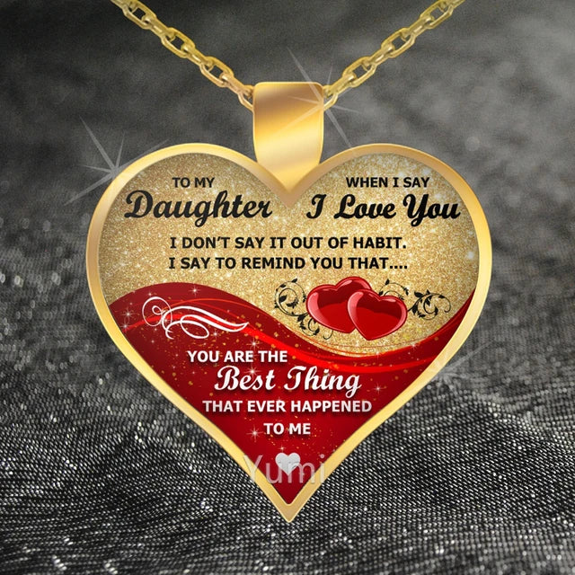 Enchanting "Heart of Love" Necklace for Daughters