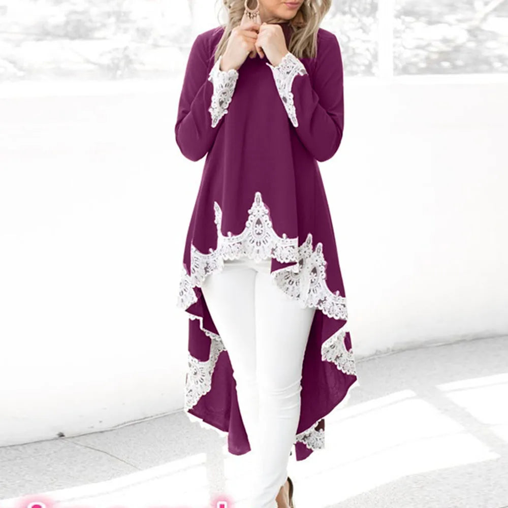 Elegant Sweater Dress with Irregular Hem