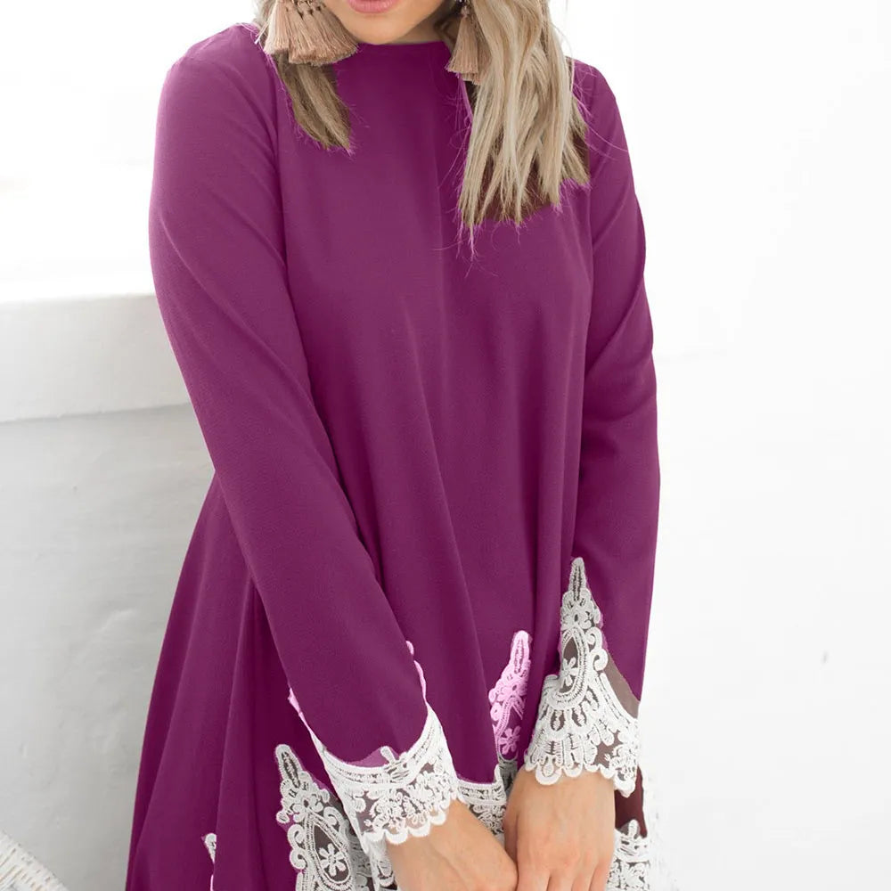 Elegant Sweater Dress with Irregular Hem